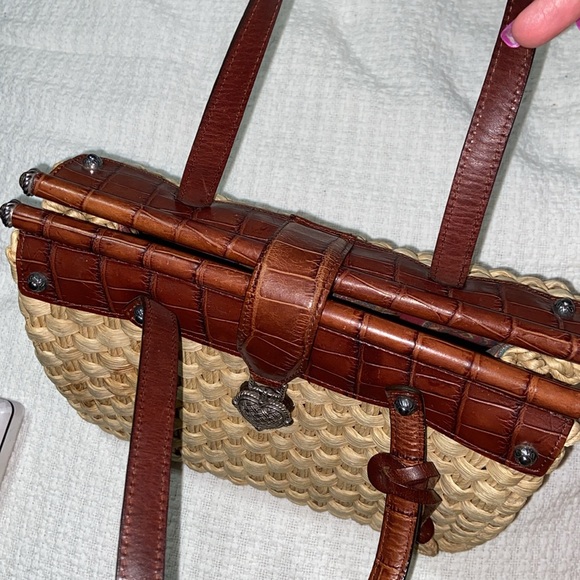 RARE vintage Brighton Woven “Ruth” straw natural  bag - Picture 8 of 16